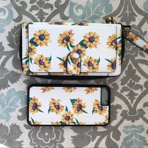 NWOT clutch wallet with iPhone 8 Plus case